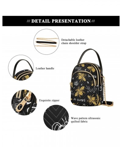 Small Crossbody Bags for Women Trendy Golden Bee Travel Sling Bag Women's Crossbody Handbags Satchel Bags $10.40 Satchels