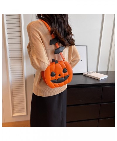 Women Pumpkin Purse Halloween Handbag, Pumpkin Crossbody Bag for Women,Novelty Halloween Homeware Devil Ghost PU Shoulder Han...