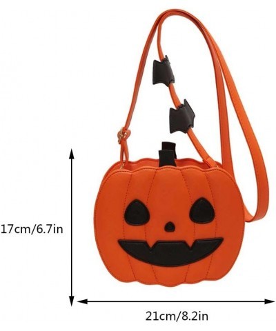 Women Pumpkin Purse Halloween Handbag, Pumpkin Crossbody Bag for Women,Novelty Halloween Homeware Devil Ghost PU Shoulder Han...