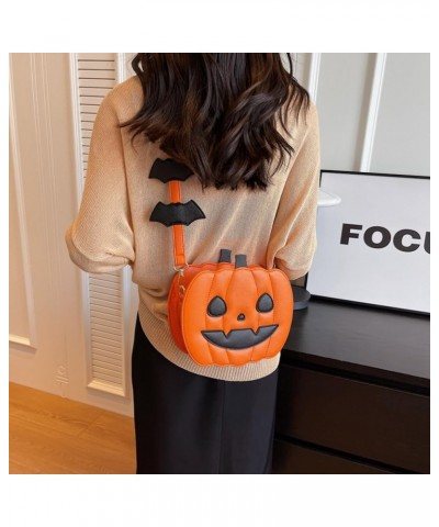 Women Pumpkin Purse Halloween Handbag, Pumpkin Crossbody Bag for Women,Novelty Halloween Homeware Devil Ghost PU Shoulder Han...