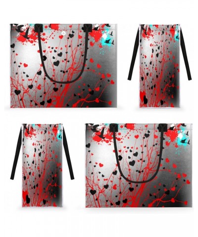 Heart Splashes Abstract Large Tote Bag Shoulder Bag For Women Teachers Nurses Work Shopping Travel Handbag Purse $12.48 Totes