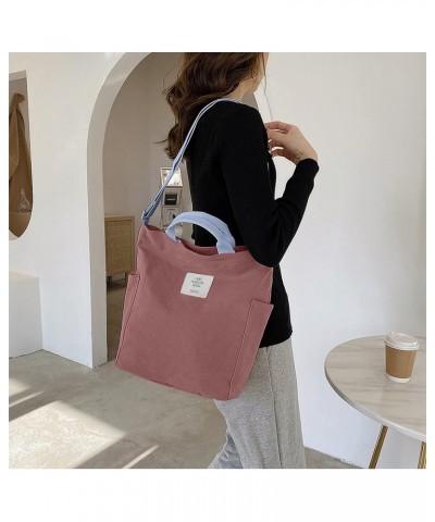 Canvas Tote Bag for Women Crossbody Bag Casual Shoulder Purse Handbag Brick Red $13.74 Totes