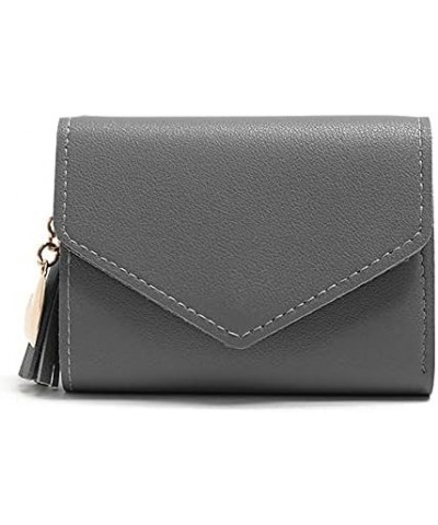 Women Wallet Short Wallet Women's Wallet Simple Tri-fold Wallet Card Case Ladies Coin Purse (Color : Red) (Color : Blue) Gray...