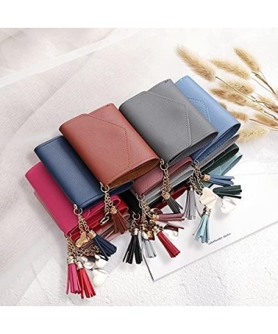 Women Wallet Short Wallet Women's Wallet Simple Tri-fold Wallet Card Case Ladies Coin Purse (Color : Red) (Color : Blue) Gray...