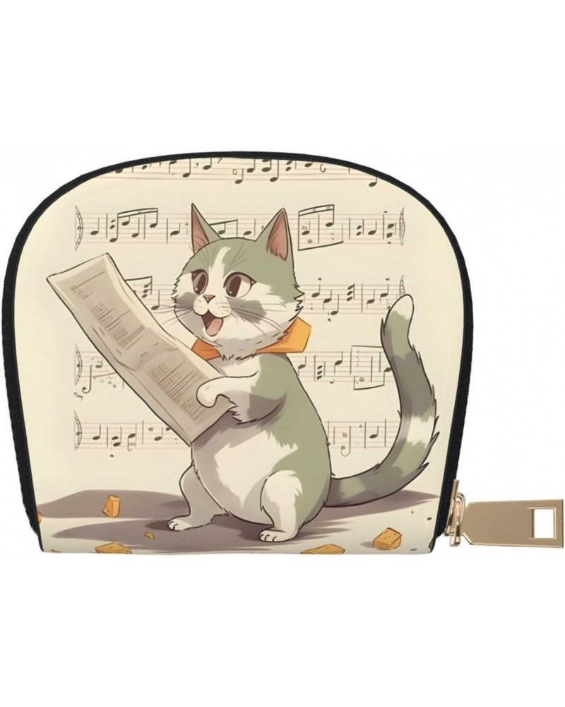 Small Wallets Woman Credit Card Holder For Women Coin Purse Leather Card Wallet (Cartoon Singing Cats) $10.80 Wallets