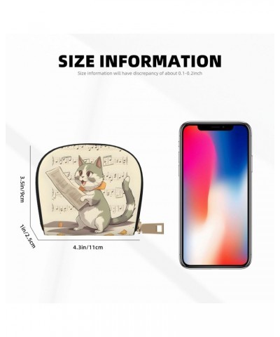 Small Wallets Woman Credit Card Holder For Women Coin Purse Leather Card Wallet (Cartoon Singing Cats) $10.80 Wallets