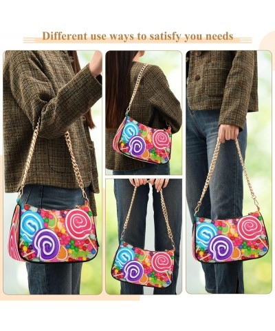 Daisy Flower Black Cute Little Purse Hobo Party Purses Womens Handbags Shoulder Strap Chain Small Shoulder Bag Colorful Lolli...