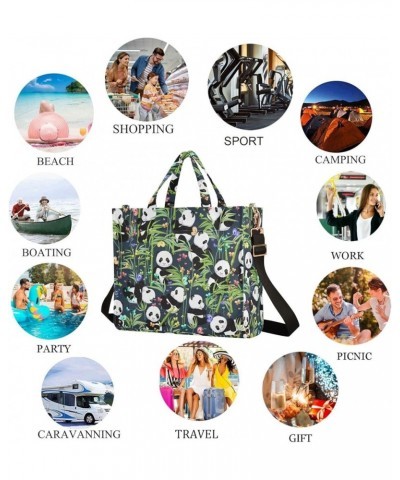 Cartoon Panda Butterfly Bamboo Satchel Bag Hobo Crossbody Tote for Work Shopping Multi05 $14.57 Totes