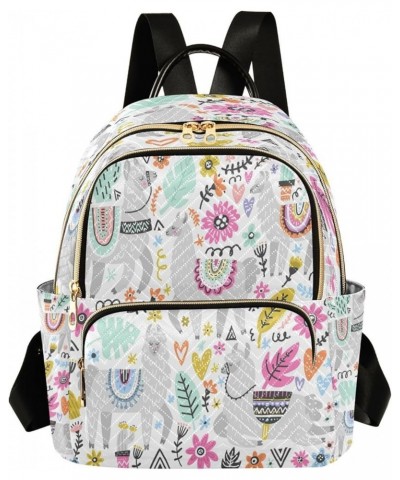 Fashion Backpack Mini Backpack Purse Casual Daily Backpack Floral Grey Sheep for Travel for College Work Medium $15.98 Backpacks