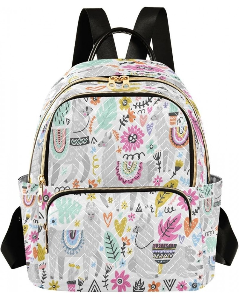 Fashion Backpack Mini Backpack Purse Casual Daily Backpack Floral Grey Sheep for Travel for College Work Medium $15.98 Backpacks