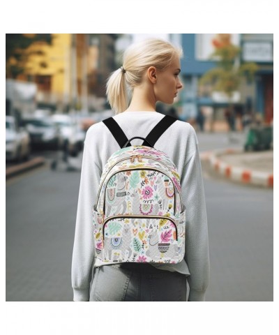 Fashion Backpack Mini Backpack Purse Casual Daily Backpack Floral Grey Sheep for Travel for College Work Medium $15.98 Backpacks