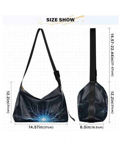 Hobo Handbag Crossbody Electric Ball Lightning Trendy PU Leather Shoulder Bags Purses Large Casual Sling Tote Bag Messenger B...