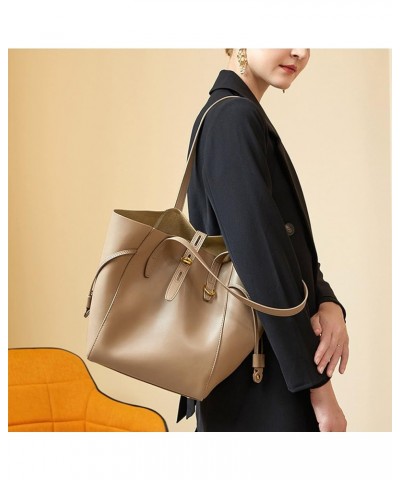 Women Leather Composite Casual Tote Bag Shoulder Shopper Bucket Bag Large Capacity Commute Handbags Blue $54.23 Totes