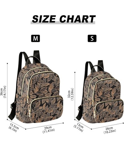 Line Leaves Fashion Backpack Purse for Women, Casual Daypacks, Ladies Gift for Traveling Hiking Multicolor Small $18.89 Backp...