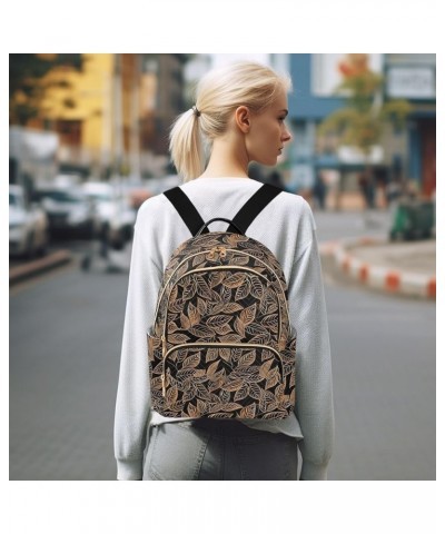 Line Leaves Fashion Backpack Purse for Women, Casual Daypacks, Ladies Gift for Traveling Hiking Multicolor Small $18.89 Backp...