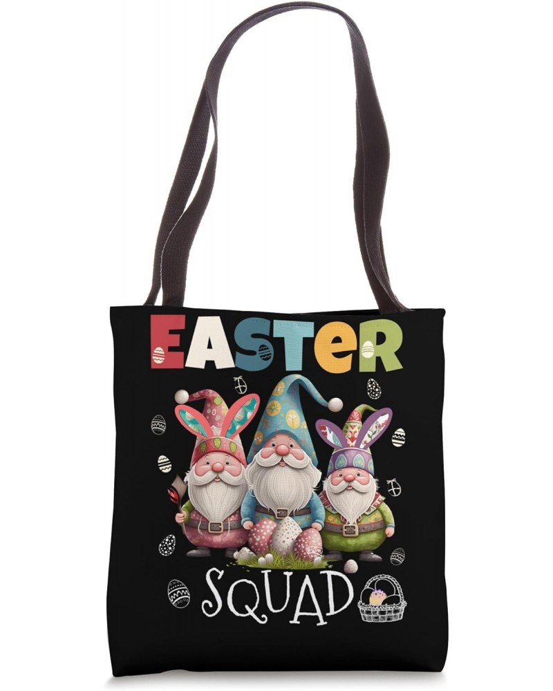 Easter Squad Funny Bunny Spring Gnomes Easter Eggs Hunting Tote Bag $9.44 Totes