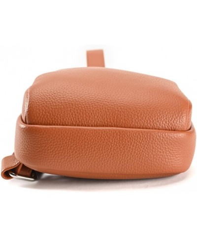 Small Sling Crossbody Backpack Shoulder Bag for Women Men Leather Chest Pack Casual Sports Handbag Orange $25.43 Backpacks