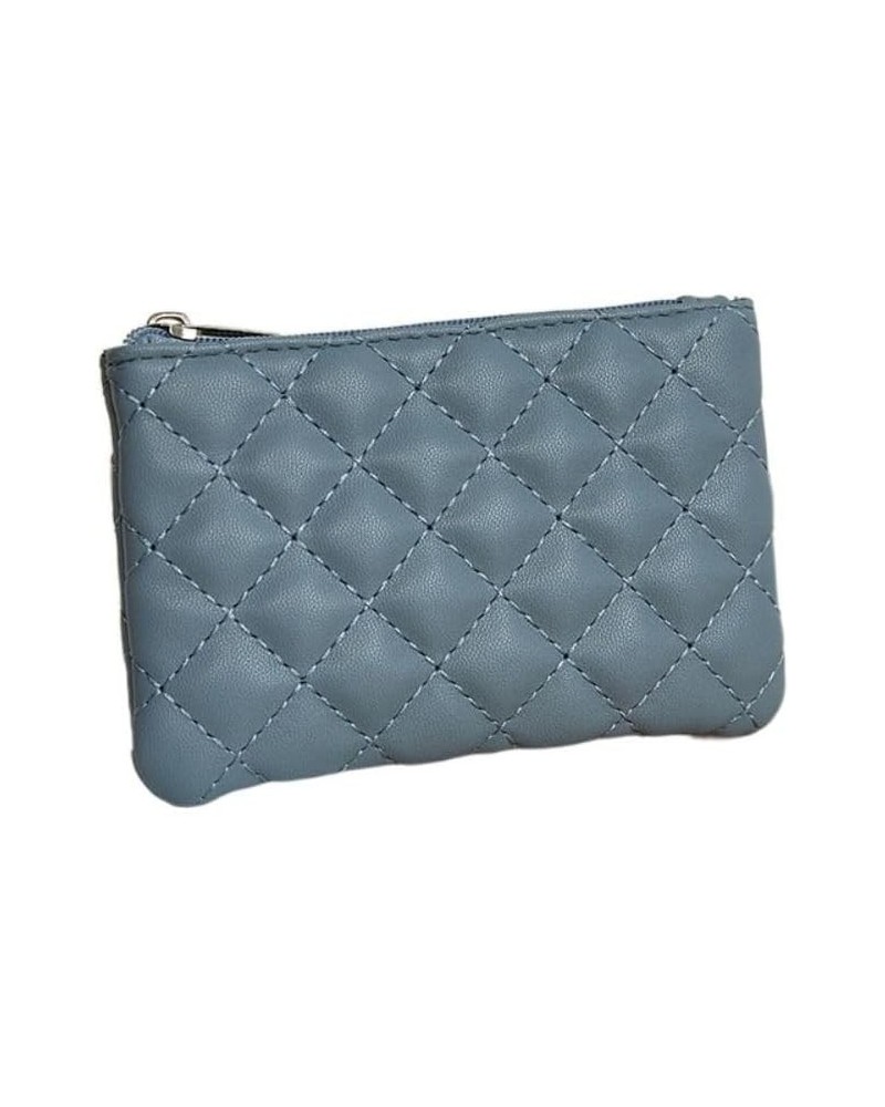 PU Leather Wallet Lady Retro Square Multifunctional Hand Bag Solid Color Key Bag Male Credit Card Holder(purple) blue $4.04 W...