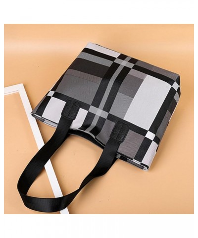 Designer Purses and Handbags for Women Color Combination Satchel Checkered Pattern Shoulder Bag Large Top Handle Tote Black $...