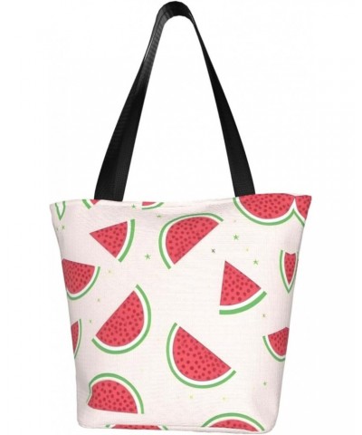 Pink Watermelon Classic Printed Design,Large-Capacity Lightweight Quilted Handbag,Suitable For Shopping,Fitness,Fashionable A...