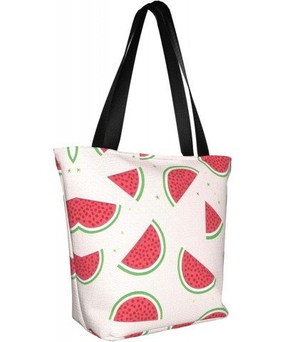 Pink Watermelon Classic Printed Design,Large-Capacity Lightweight Quilted Handbag,Suitable For Shopping,Fitness,Fashionable A...