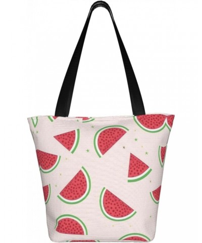 Pink Watermelon Classic Printed Design,Large-Capacity Lightweight Quilted Handbag,Suitable For Shopping,Fitness,Fashionable A...