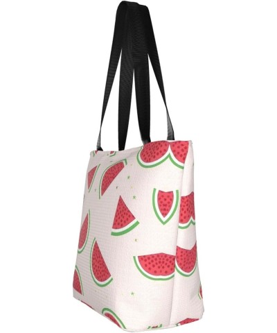 Pink Watermelon Classic Printed Design,Large-Capacity Lightweight Quilted Handbag,Suitable For Shopping,Fitness,Fashionable A...