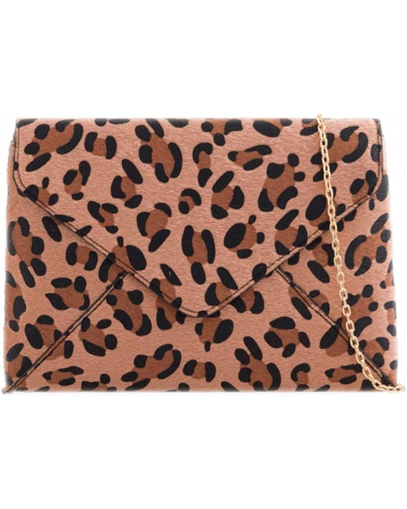 Womens Envelope Animal Clutch Bag Dark Leopard $24.92 Clutches