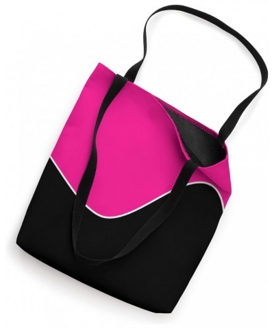 GEOMETRIC TWO TONE WAVE PATTERN DEEP PINK AND BLACK Tote Bag $14.25 Totes