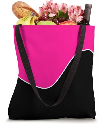 GEOMETRIC TWO TONE WAVE PATTERN DEEP PINK AND BLACK Tote Bag $14.25 Totes