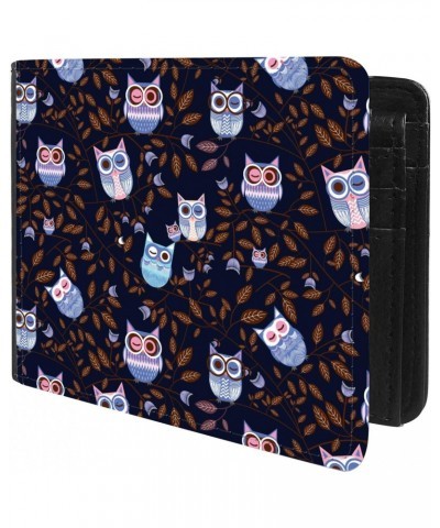 Unique Desige Pattern - Tribal Night Owl Pattern, Slim Front Pocket Wallet Billfold RFID Blocking $8.96 Wallets