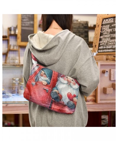 Ladies Soft Plush Underarm Bag Watercolor-gnomes-valentine-truck Fluffy Shoulder Bag Women Furry Purse Handbag $13.12 Shoulde...