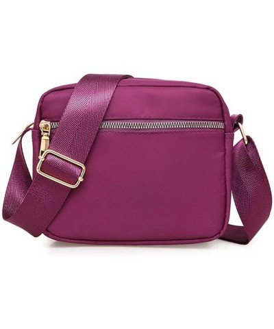 Satchel Bag for Men Women Casual Large Capacity Shoulder Crossbody Bag with Adjustable Shoulder Strap,black Purple $14.43 Totes