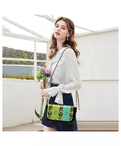 Crossbody Bags for Women Trendy Women's Black Shoulder Bag Small PU Leather Flap Cross Body Bag Handbags Pattern24 $18.44 Cro...