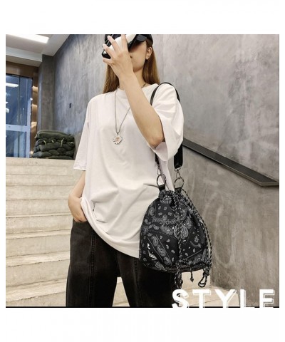 Y2k Bag Small Crossbody Bags for Women Trendy Y2k Purse Side Purses for Women Crossbody Bag Drawstring Bag Glossy Black $13.9...