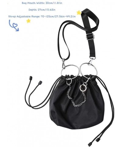 Y2k Bag Small Crossbody Bags for Women Trendy Y2k Purse Side Purses for Women Crossbody Bag Drawstring Bag Glossy Black $13.9...