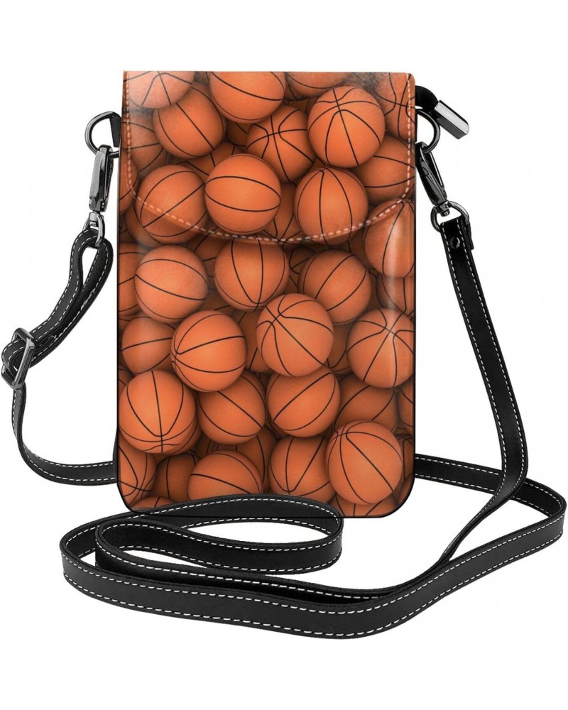 Basketball Patterns Small Crossbody Bags for Women PU Leather Cell Phone Purse Wallet with Card Slots $14.27 Crossbody Bags