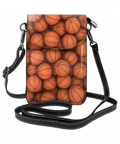 Basketball Patterns Small Crossbody Bags for Women PU Leather Cell Phone Purse Wallet with Card Slots $14.27 Crossbody Bags