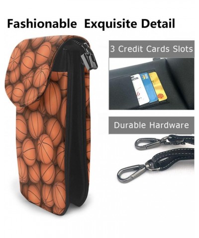 Basketball Patterns Small Crossbody Bags for Women PU Leather Cell Phone Purse Wallet with Card Slots $14.27 Crossbody Bags