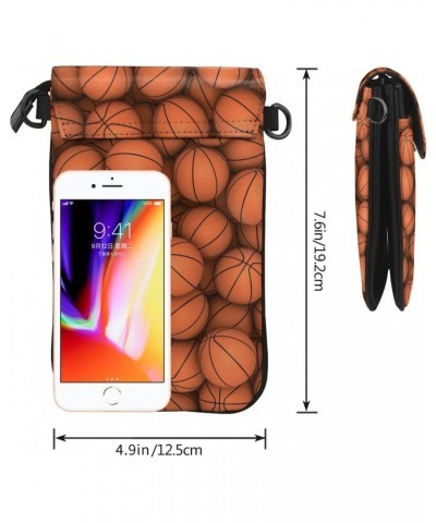 Basketball Patterns Small Crossbody Bags for Women PU Leather Cell Phone Purse Wallet with Card Slots $14.27 Crossbody Bags