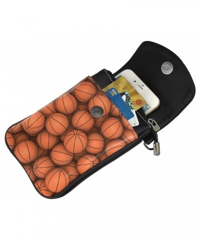 Basketball Patterns Small Crossbody Bags for Women PU Leather Cell Phone Purse Wallet with Card Slots $14.27 Crossbody Bags