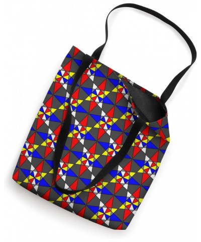 Geometric Star Pattern Pop Colors Minimalistic Aesthetic Art Tote Bag $14.15 Totes