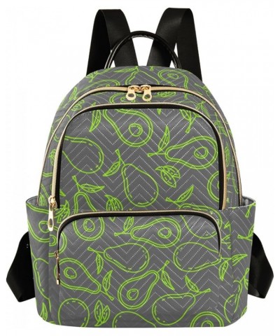 Avocado Seamless Green Pattern Backpack Purse for Women Lightweight Back Pack Casual Daypack Travel Shoulder Bag Bookbag - M ...