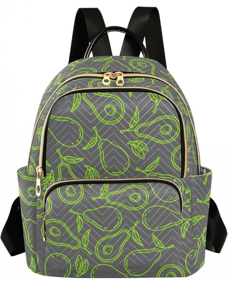 Avocado Seamless Green Pattern Backpack Purse for Women Lightweight Back Pack Casual Daypack Travel Shoulder Bag Bookbag - M ...