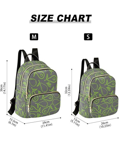 Avocado Seamless Green Pattern Backpack Purse for Women Lightweight Back Pack Casual Daypack Travel Shoulder Bag Bookbag - M ...