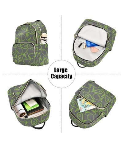 Avocado Seamless Green Pattern Backpack Purse for Women Lightweight Back Pack Casual Daypack Travel Shoulder Bag Bookbag - M ...