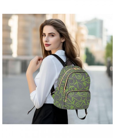 Avocado Seamless Green Pattern Backpack Purse for Women Lightweight Back Pack Casual Daypack Travel Shoulder Bag Bookbag - M ...