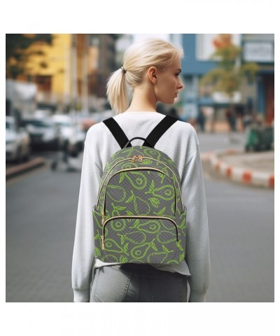 Avocado Seamless Green Pattern Backpack Purse for Women Lightweight Back Pack Casual Daypack Travel Shoulder Bag Bookbag - M ...