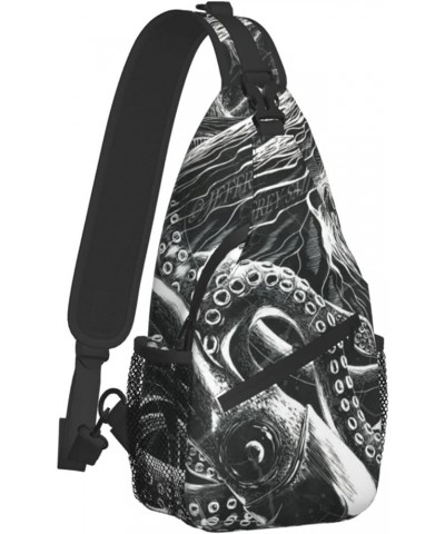 Sling Bag Multipurpose Chest Crossbody with Adjustable Strap Outdoor Backpack Giant Squid $12.87 Crossbody Bags