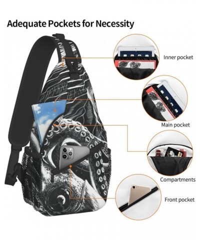 Sling Bag Multipurpose Chest Crossbody with Adjustable Strap Outdoor Backpack Giant Squid $12.87 Crossbody Bags